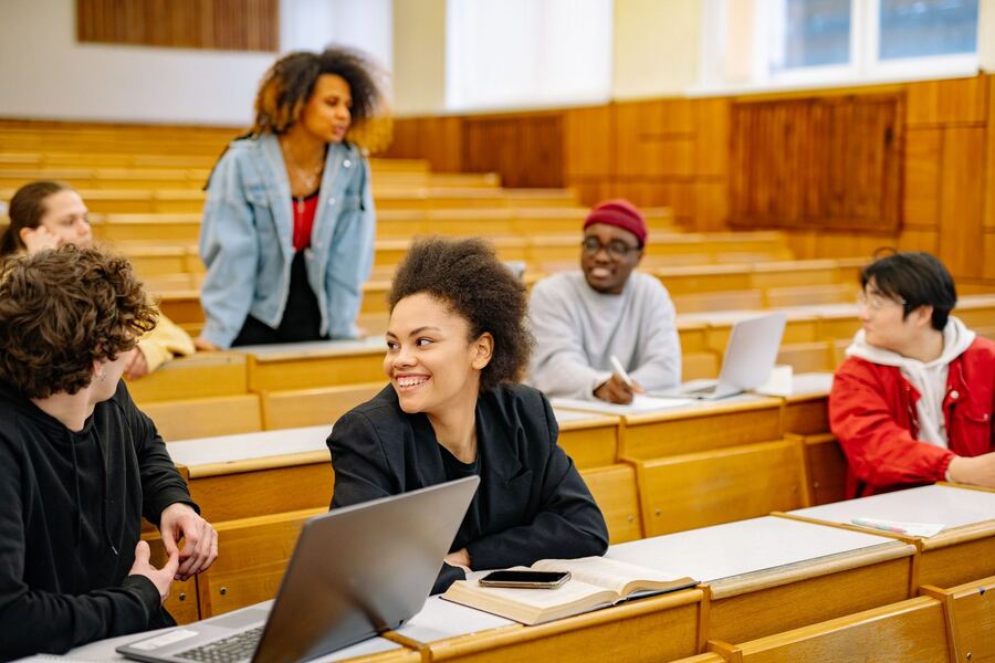 Students attending a lecture